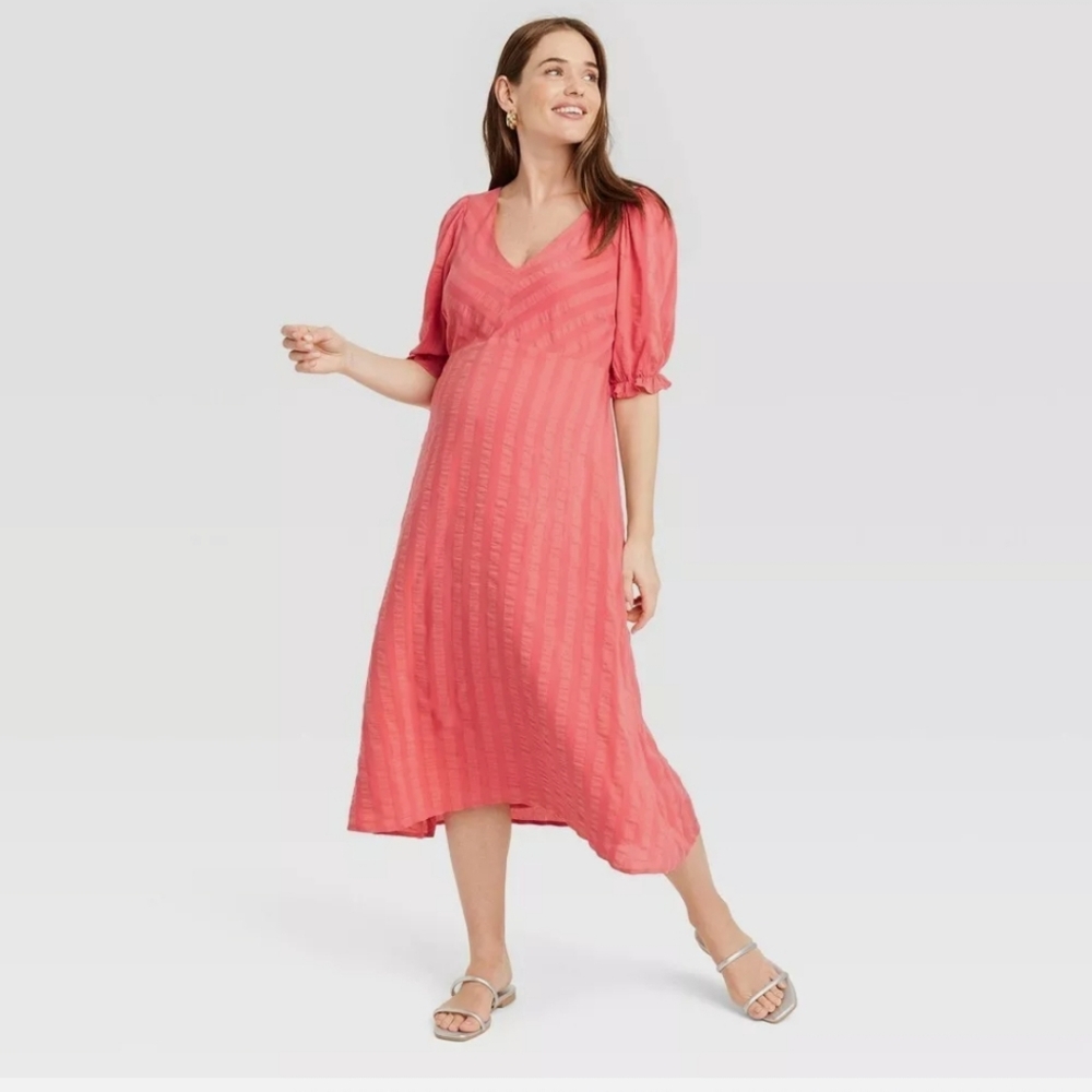 The Nine By By Hatch Pink Maternity Dress Small